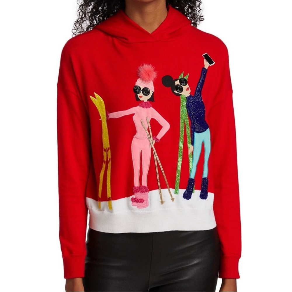 Alice+Olivia Oscar Embellished Hoodie Size XS